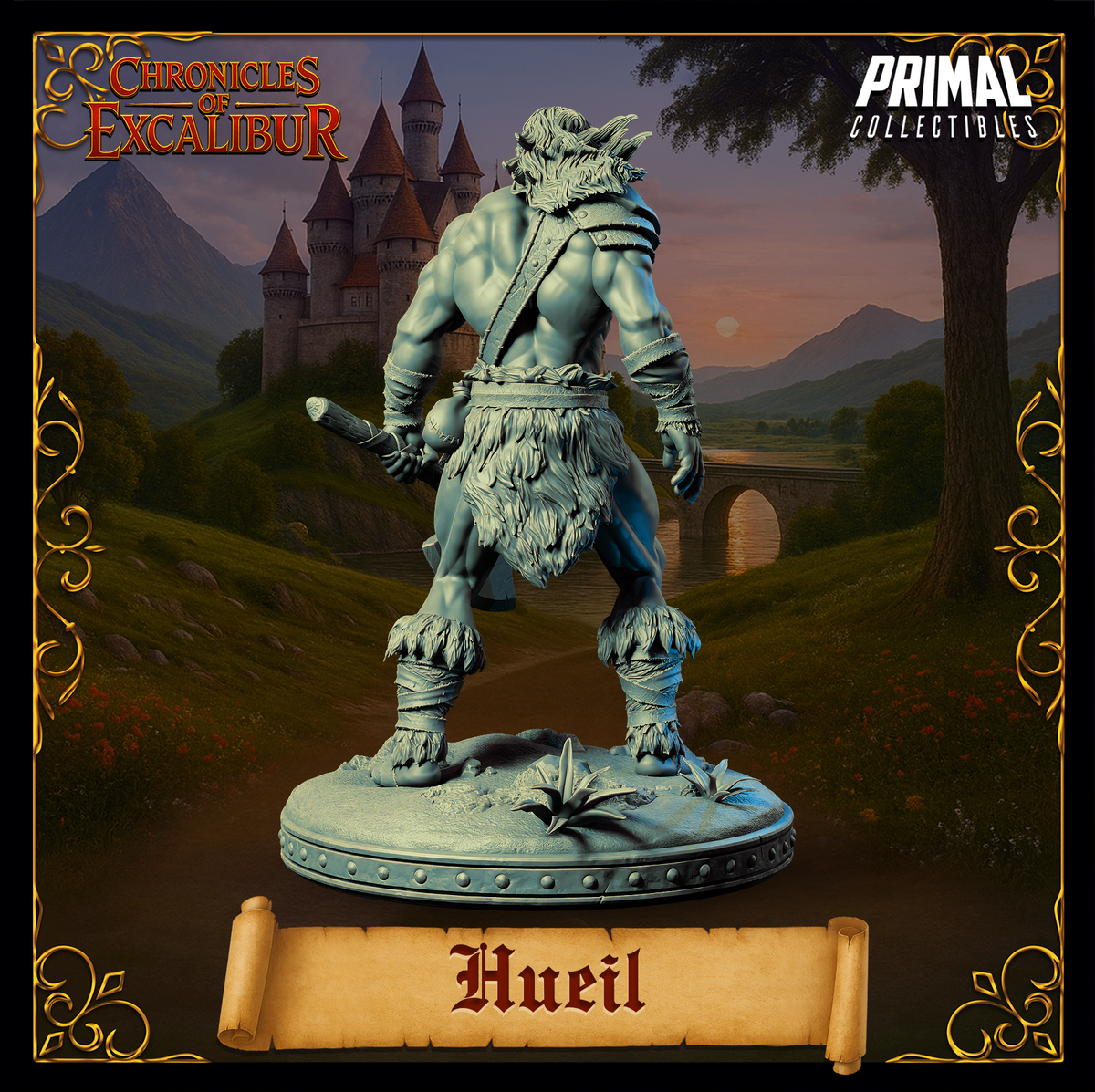 Warrior Hueil | Chronicles of Excalibur | Tabletop D&D Miniature | Primal Collectibles