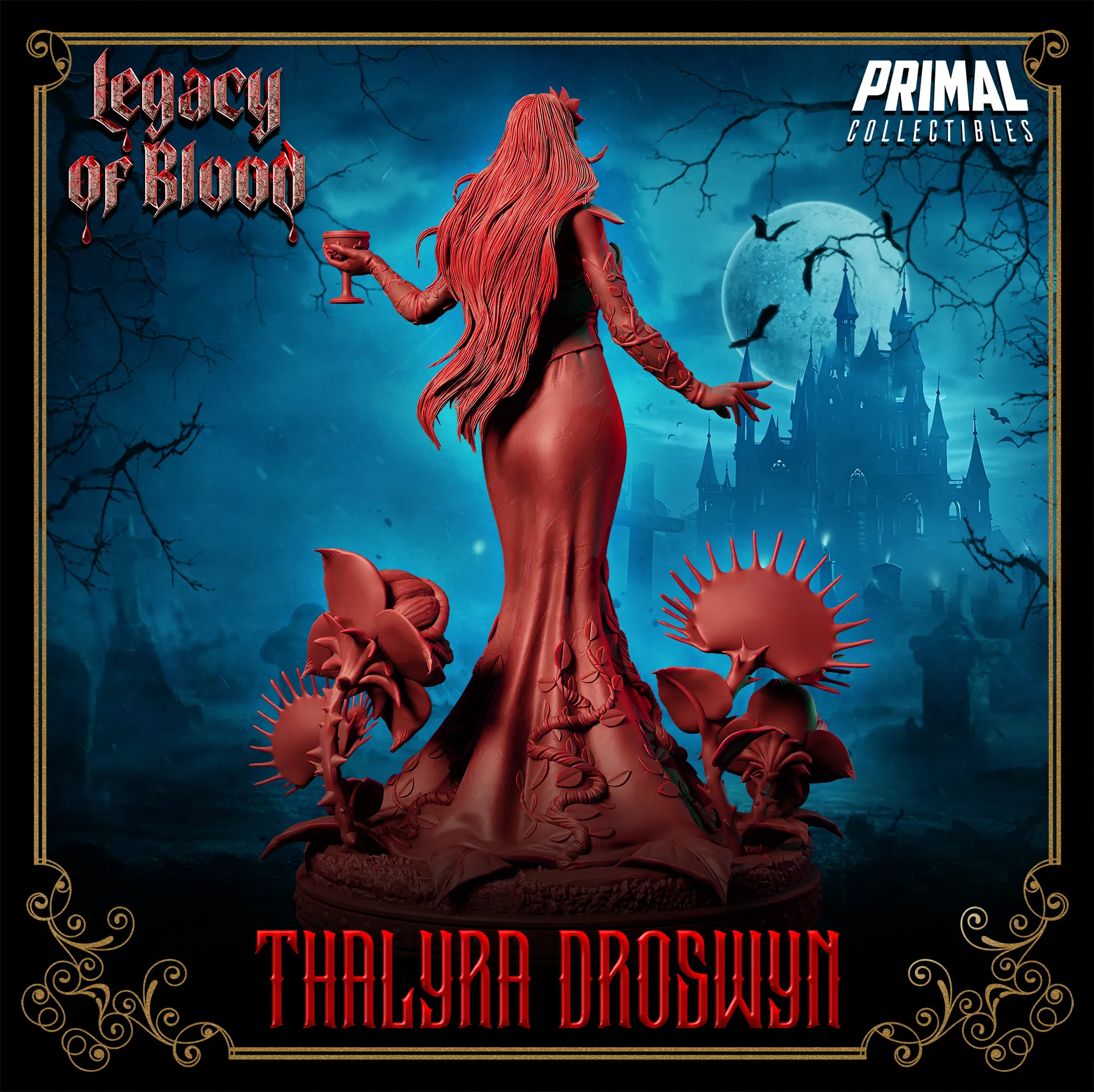 DarkLord Thalyra Droswyn | Legacy of Blood | Tabletop D&D Miniature | Primal Collectibles
