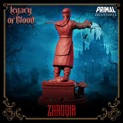 Zombie Zhaoqir, Hopping Vampire, Jiangshi | Legacy of Blood | Tabletop D&D Miniature | Primal Collectibles