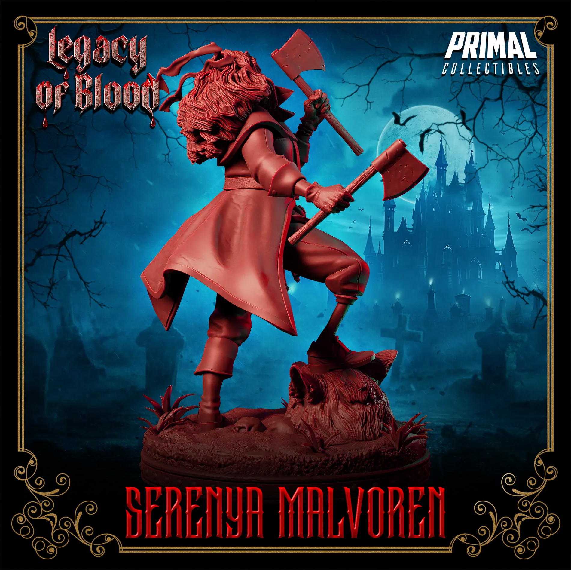 Hunter Serenya Malvoren, Esmerelda, CoS | Legacy of Blood | Tabletop D&D Miniature | Primal Collectibles