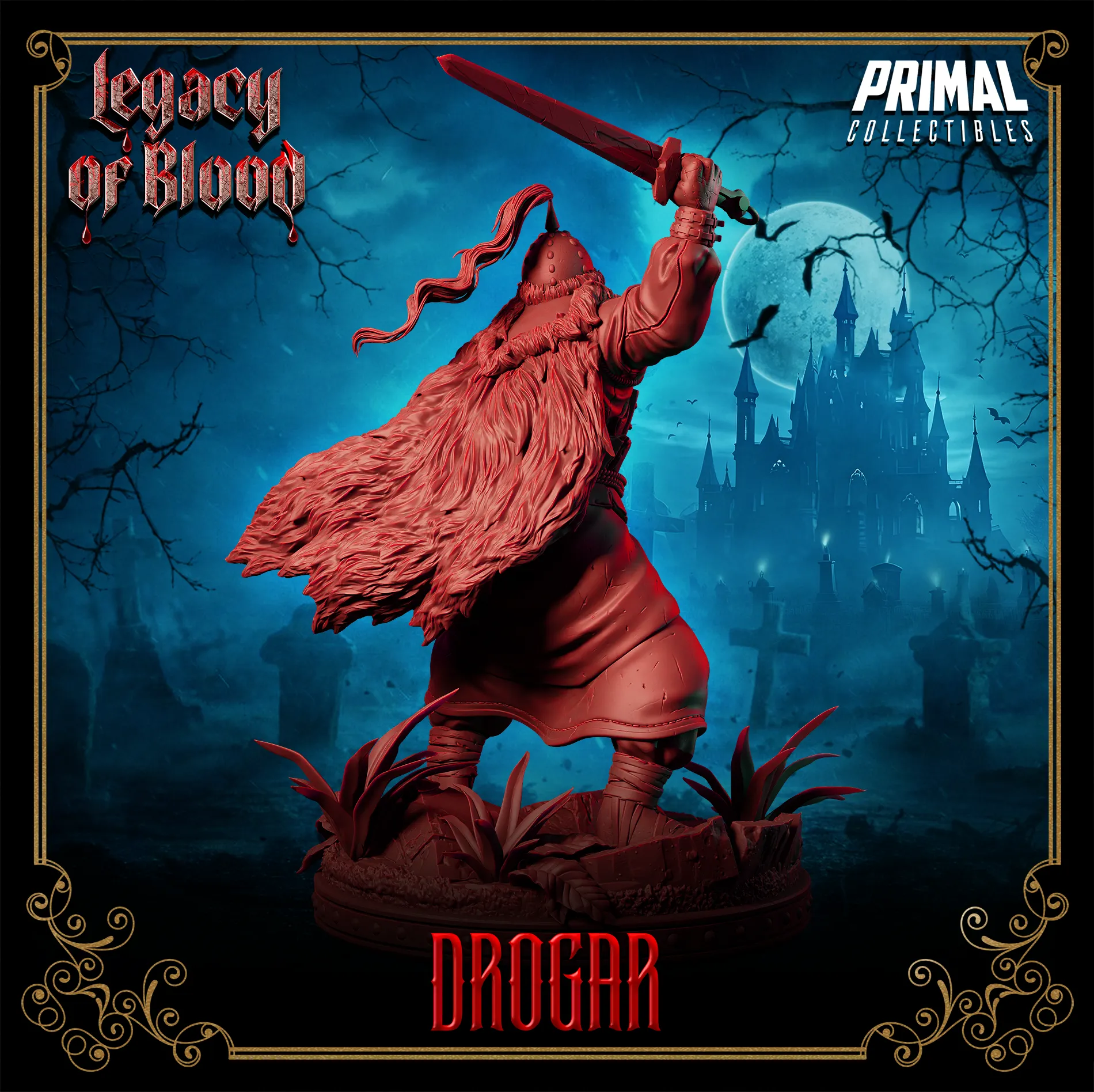 Vampire Drogar | Legacy of Blood | Tabletop D&D Miniature | Primal Collectibles