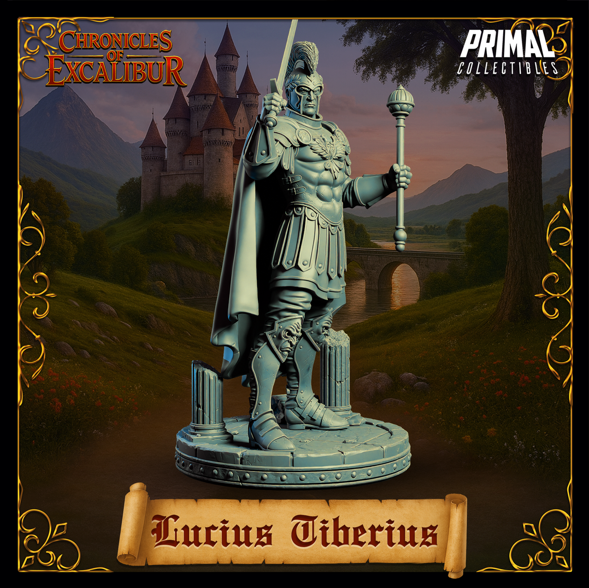 King Lucius Tiberius | Chronicles of Excalibur | Tabletop D&D Miniature | Primal Collectibles