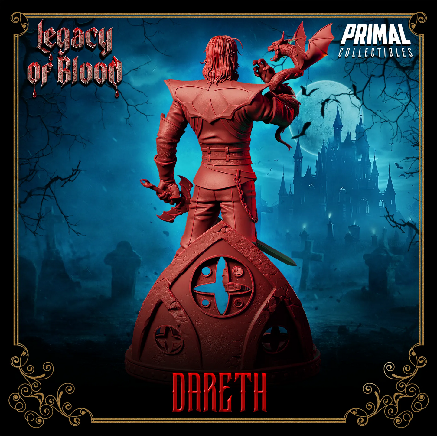 Human Dareth | Legacy of Blood | Tabletop D&D Miniature | Primal Collectibles