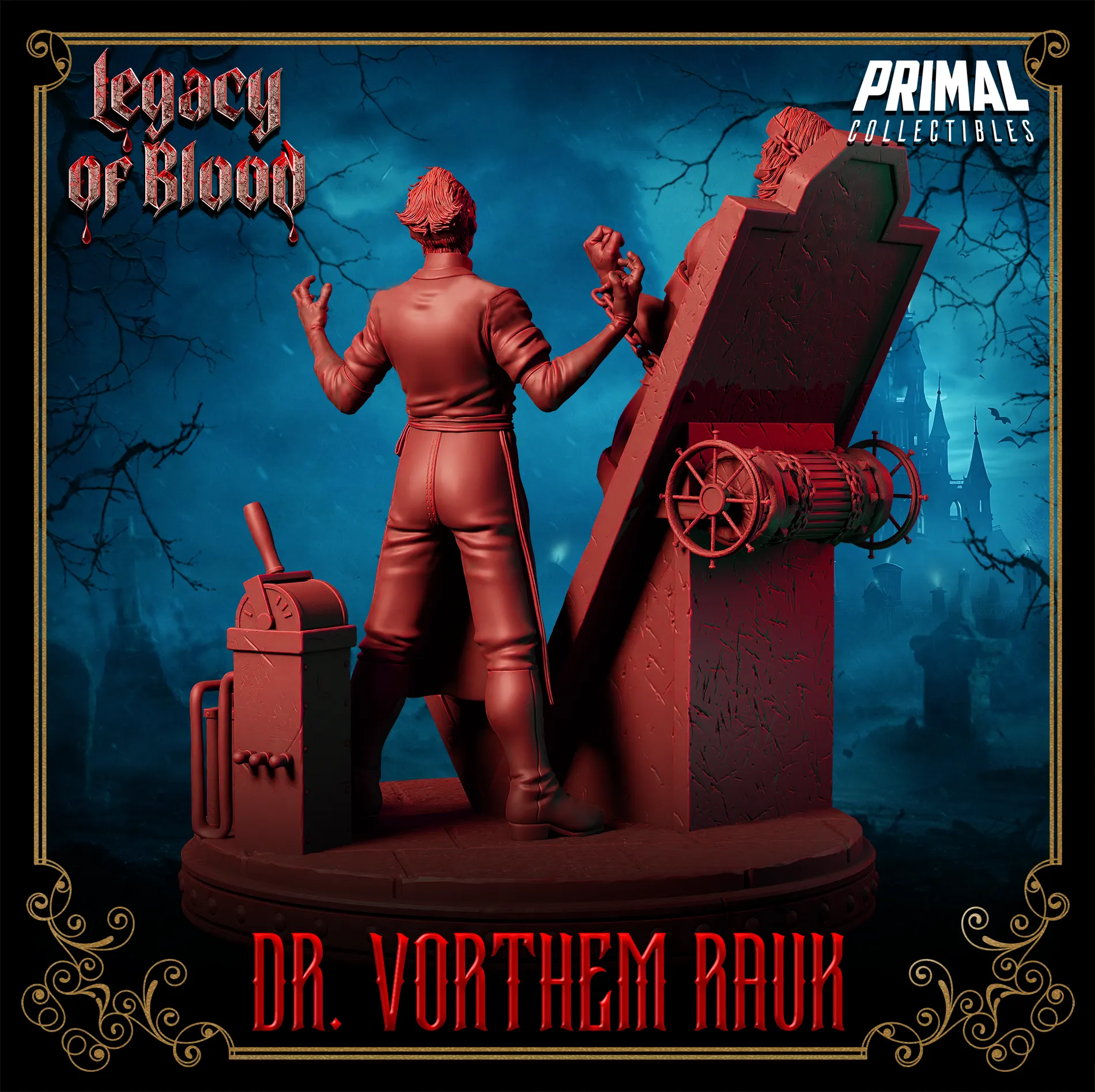 Doctor Vorthem Rauk, Frankenstein | Legacy of Blood | Tabletop Scale | TTRPG D&D Miniature | Primal Collectibles