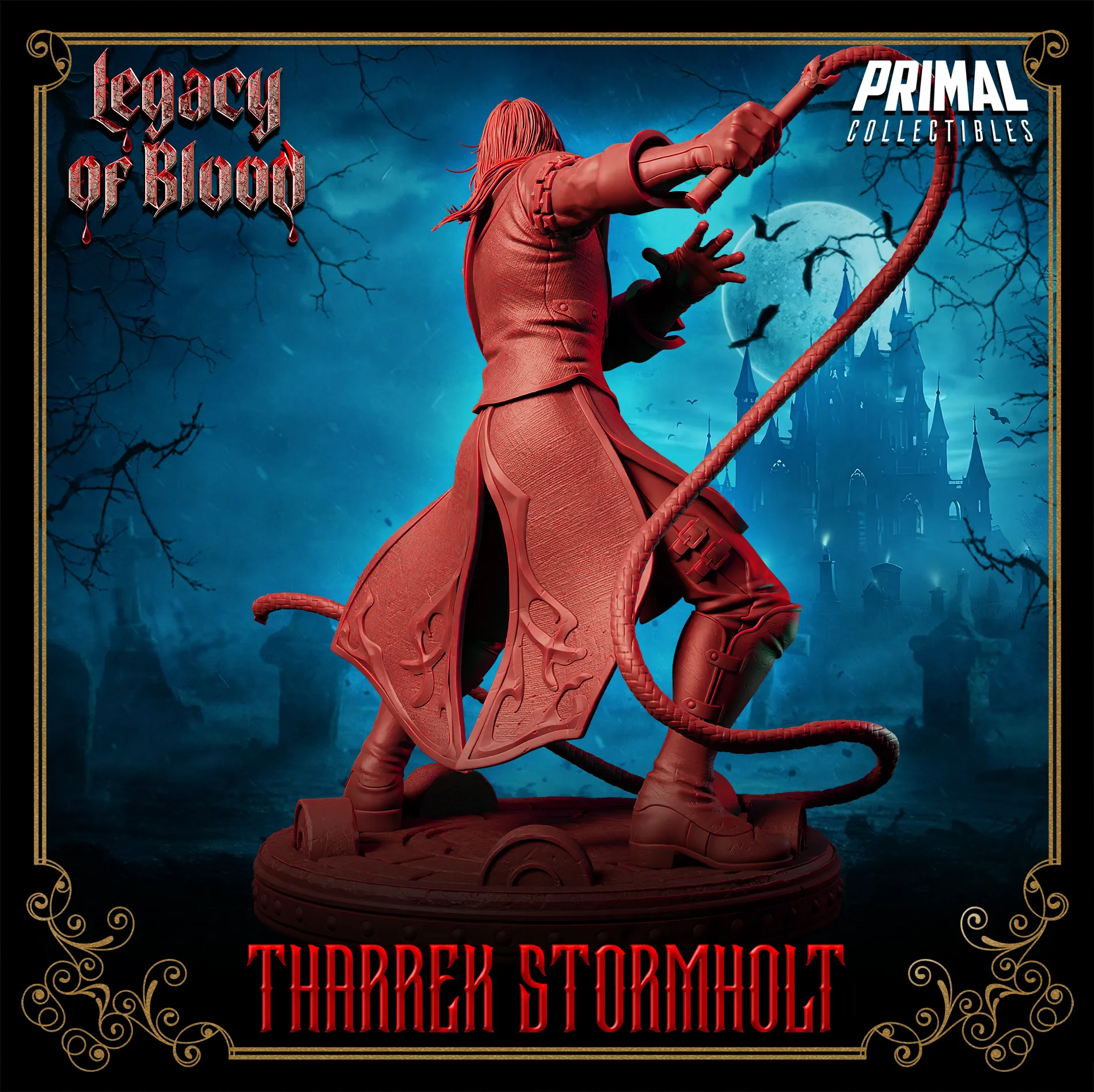 Human Tharrek Stormholt | Legacy of Blood | Tabletop D&D Miniature | Primal Collectibles
