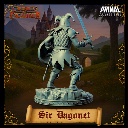 Knight Sir Dagonet | Chronicles of Excalibur | Tabletop D&D Miniature | Primal Collectibles