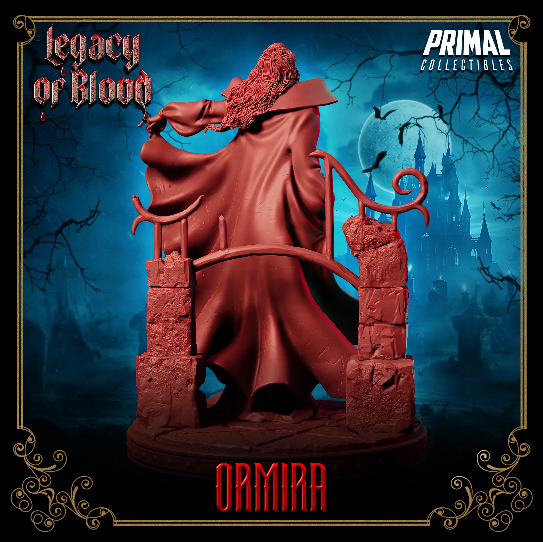 Darklord Ormira | Legacy of Blood | Tabletop D&D Miniature | Primal Collectibles