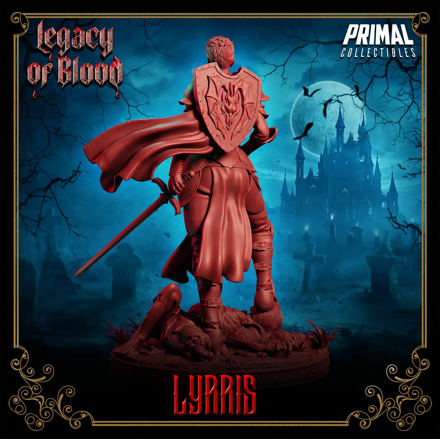 Paladin Lyrris | Legacy of Blood | Tabletop D&D Miniature | Primal Collectibles