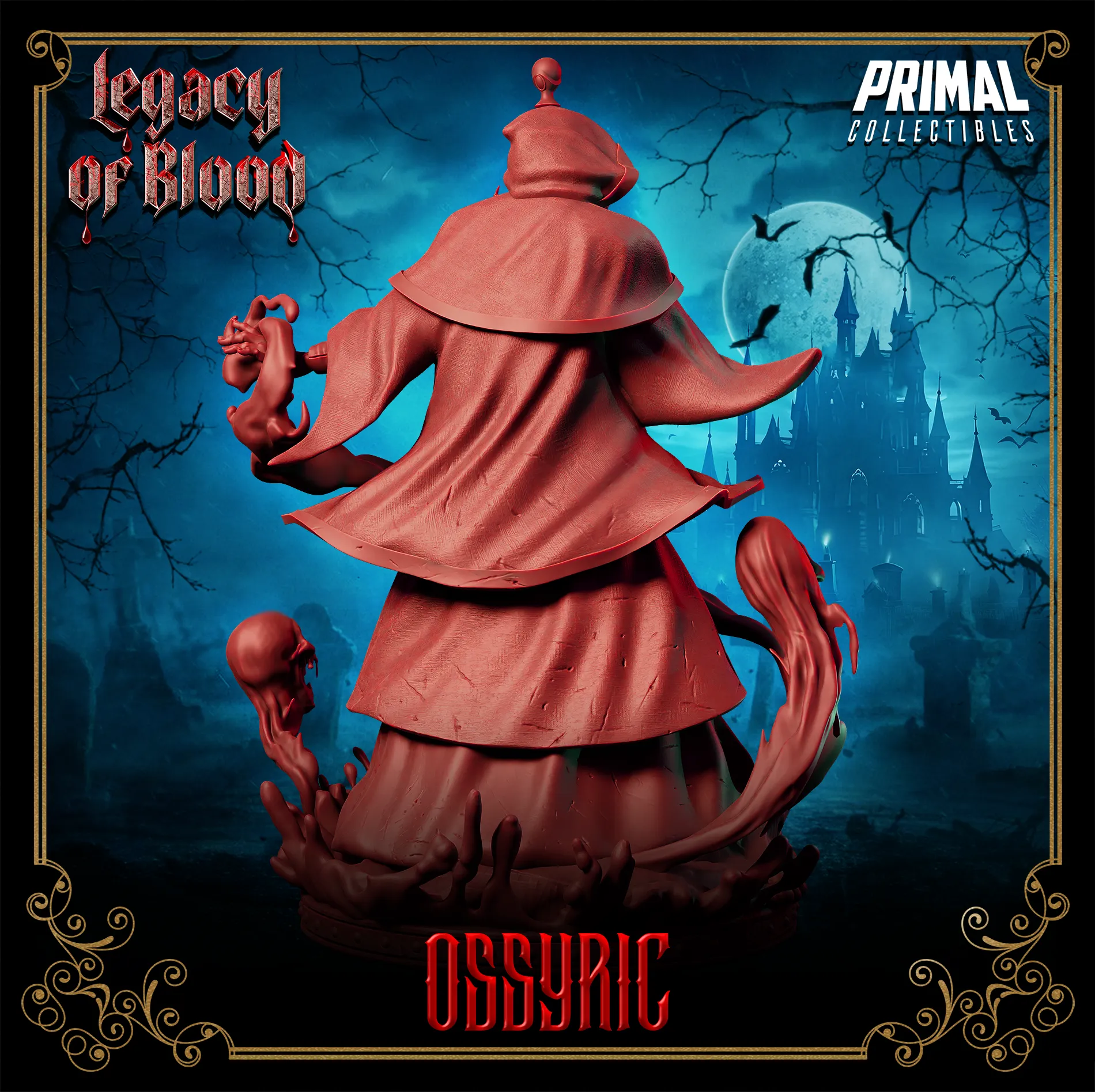 Lord Ossyric, Necromancer Wizard | Legacy of Blood | Tabletop D&D Miniature | Primal Collectibles