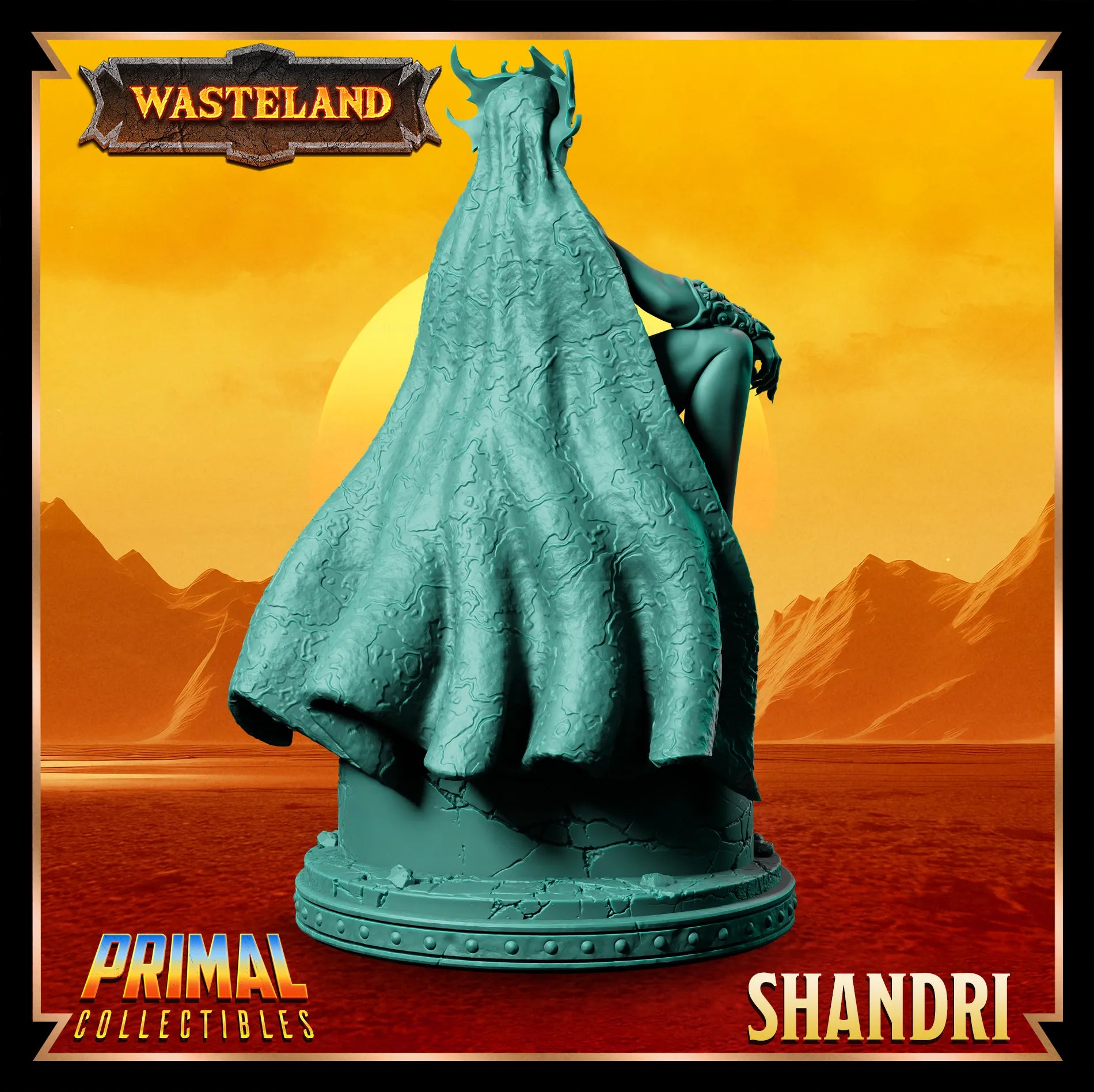 Sorcerer Queen Shandri | Wasteland | Tabletop Scale | TTRPG D&D Miniature | Primal Collectibles