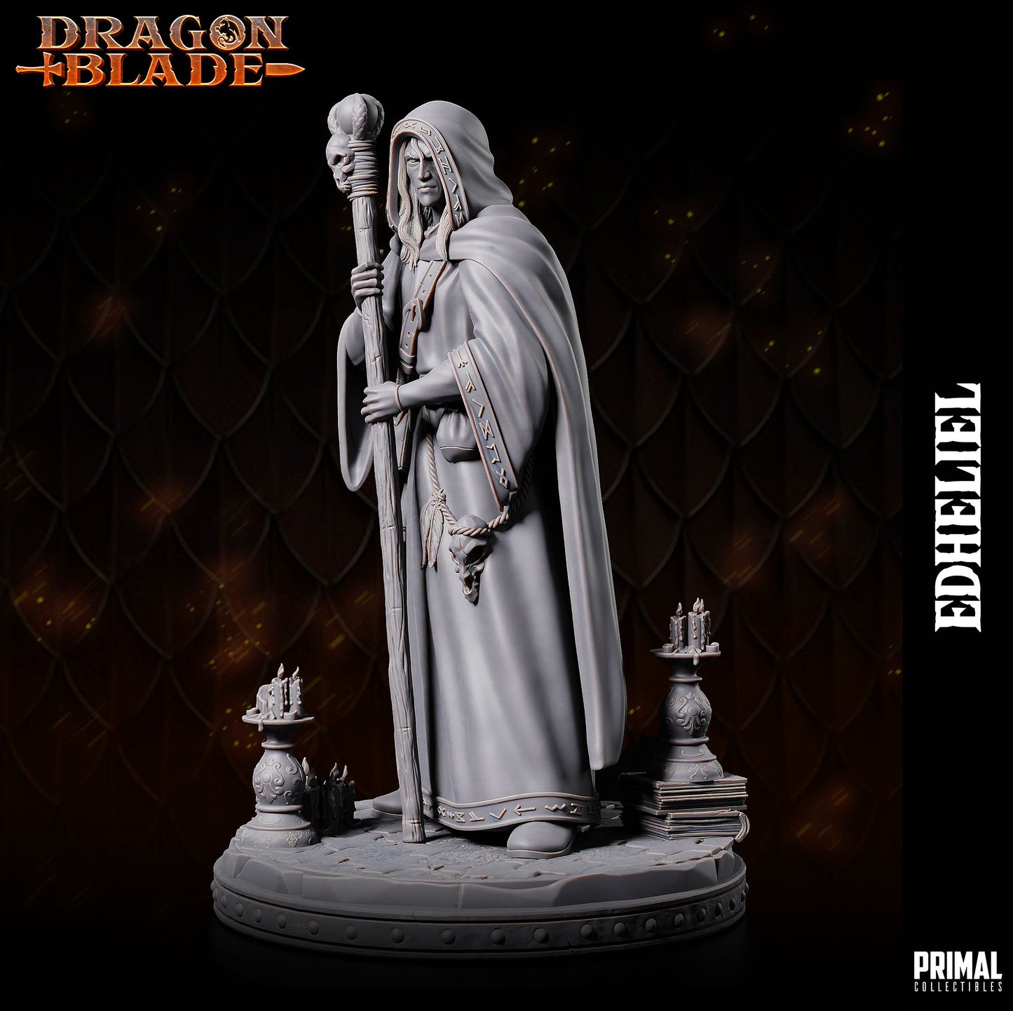 Edheliel Wizard | DnD Character Miniature | PRIMAL Collectibles - Tattles Told 3D