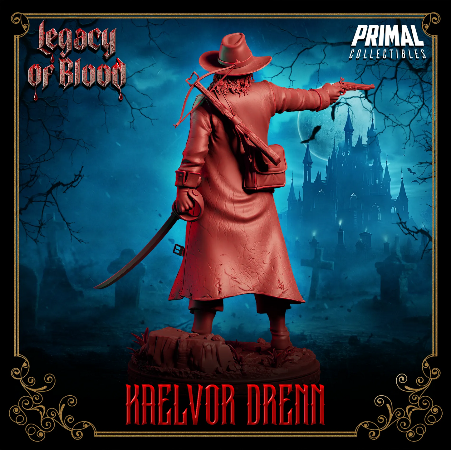Hunter Kaelvor Drenn | Legacy of Blood | Tabletop D&D Miniature | Primal Collectibles