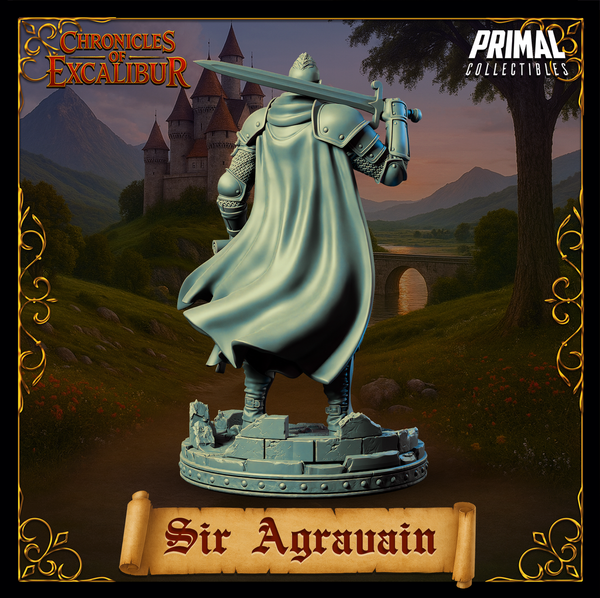 Knight Sir Agravain | Chronicles of Excalibur | Tabletop D&D Miniature | Primal Collectibles
