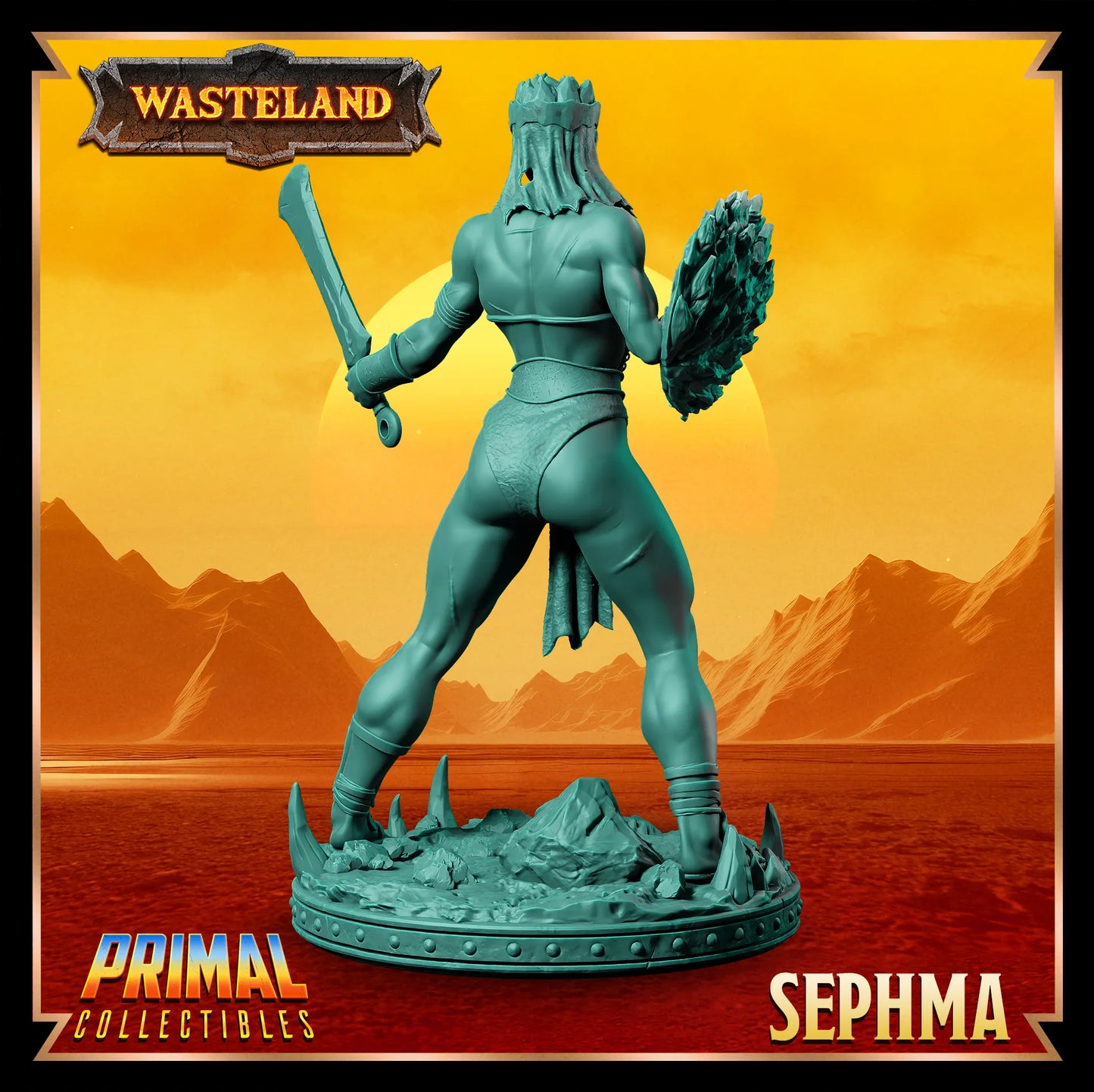 Gladiator Sephma | Wasteland | Tabletop Scale | TTRPG D&D Miniature | Primal Collectibles