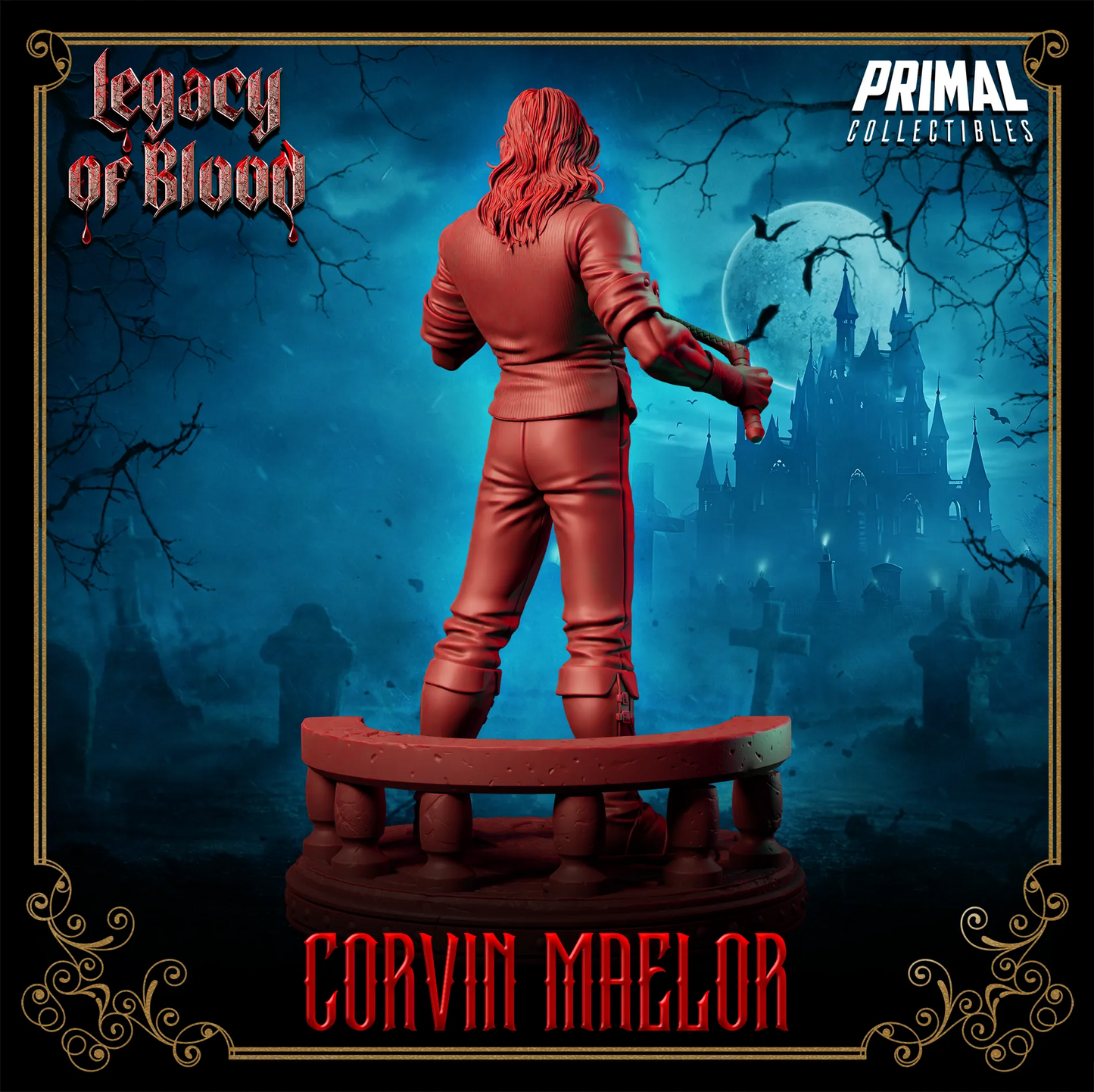 Hunter Corvin Maelor | Legacy of Blood | Tabletop D&D Miniature | Primal Collectibles