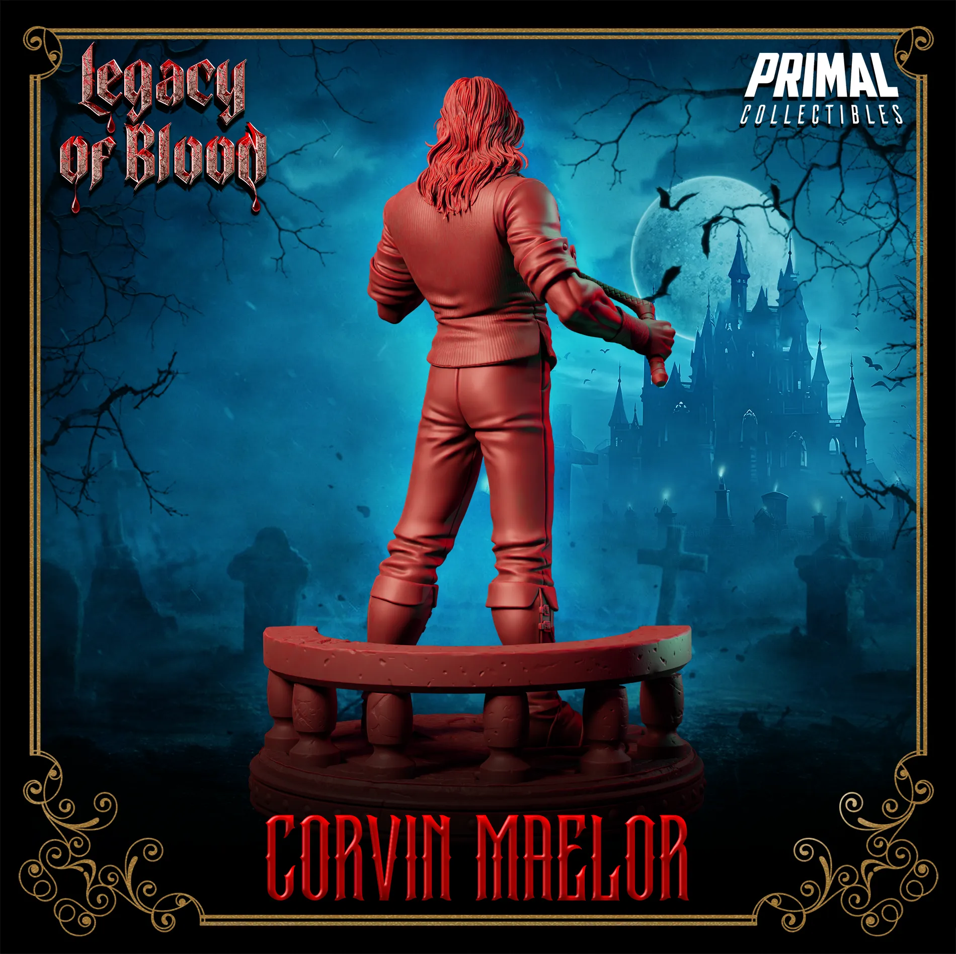 Hunter Corvin Maelor | Legacy of Blood | Tabletop D&D Miniature | Primal Collectibles