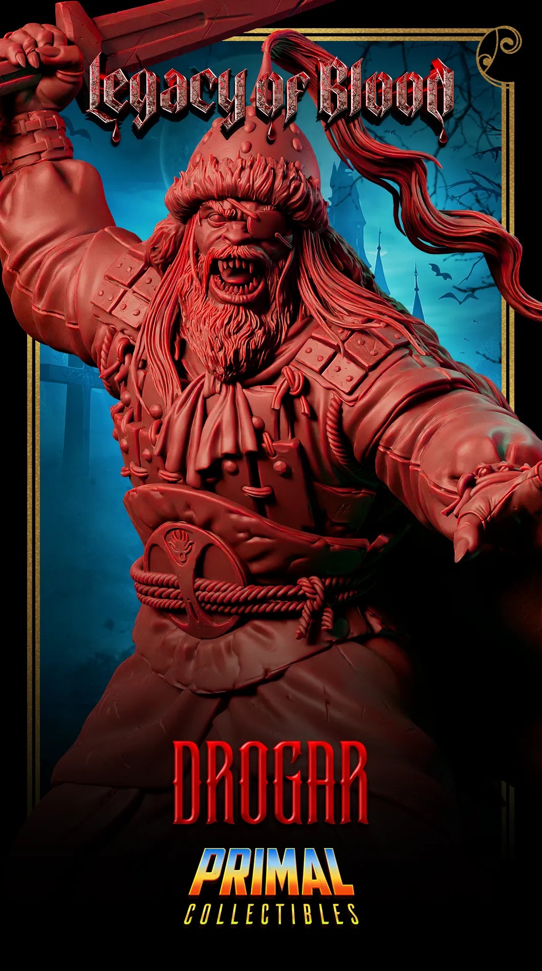Vampire Drogar | Legacy of Blood | Tabletop D&D Miniature | Primal Collectibles
