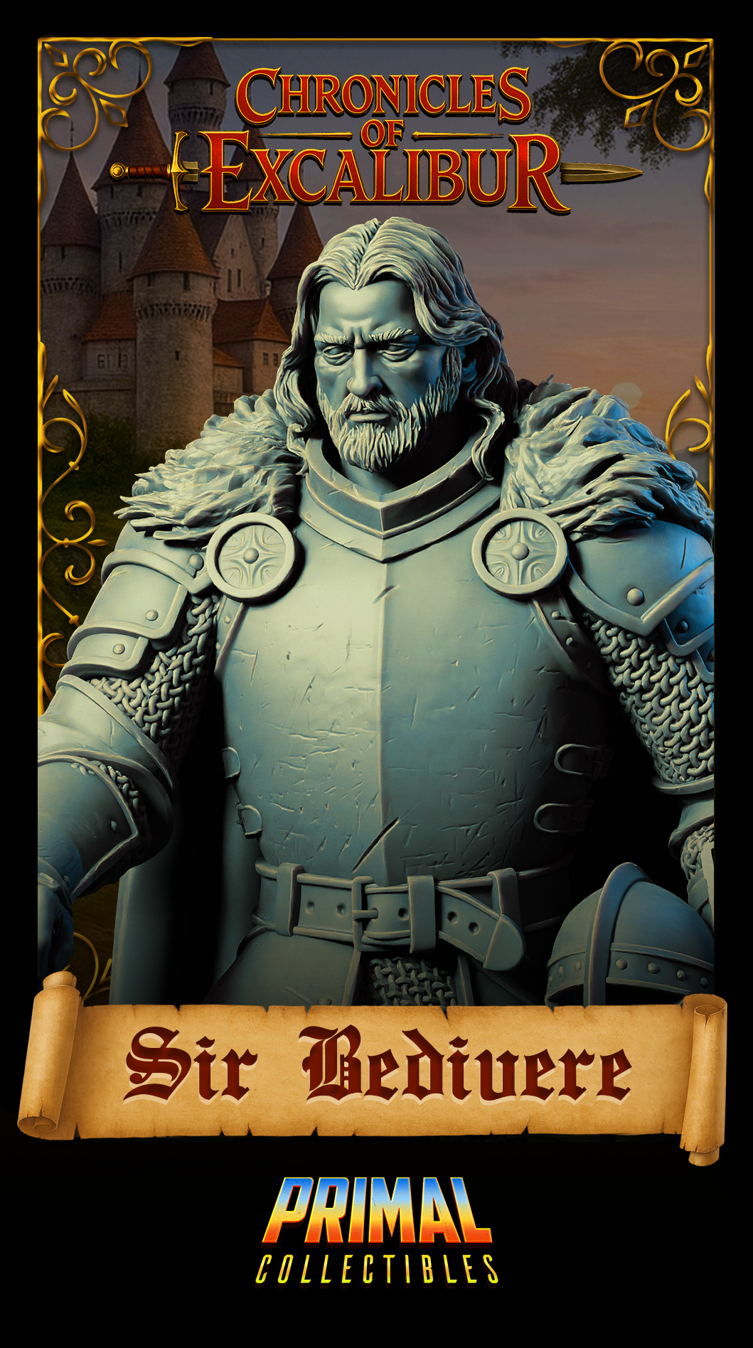 Knight Sir Bedivere | Chronicles of Excalibur | Tabletop D&D Miniature | Primal Collectibles