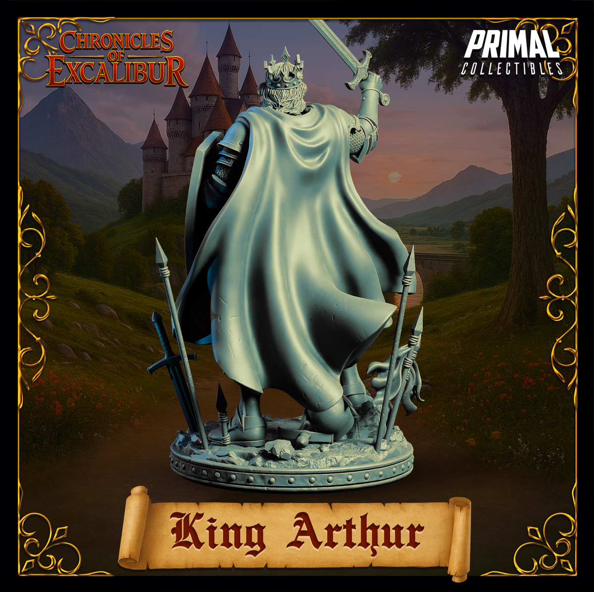 Joven Rey Arturo | Crónicas de Excalibur | Miniatura de D&D de mesa | Primal Collectibles