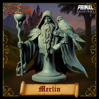 Wizard Merlin | Chronicles of Excalibur | Tabletop D&D Miniature | Primal Collectibles
