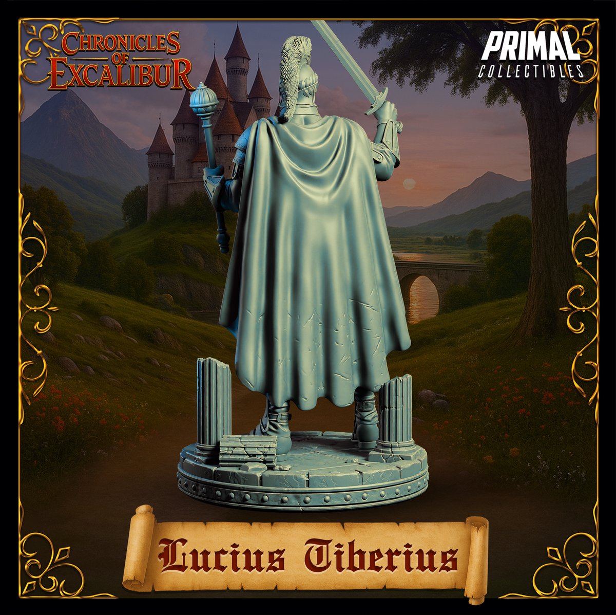 King Lucius Tiberius | Chronicles of Excalibur | Tabletop D&D Miniature | Primal Collectibles