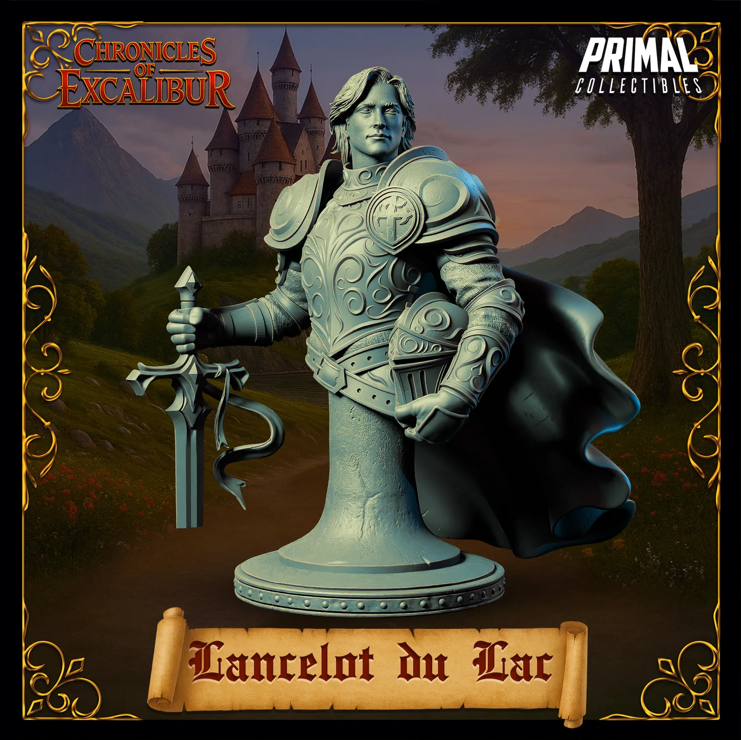 Knight Lancelot | Chronicles of Excalibur | Tabletop D&D Miniature | Primal Collectibles