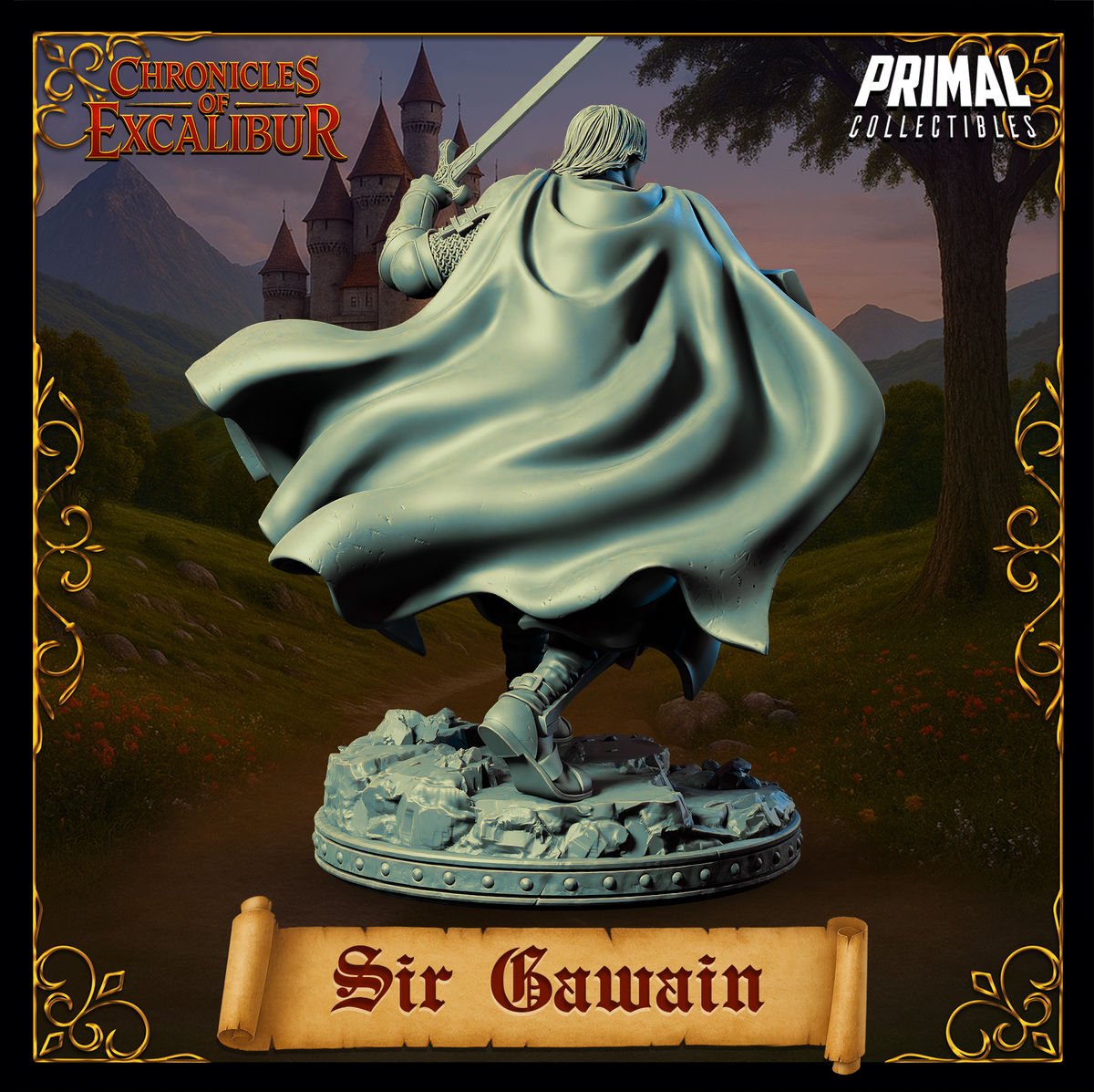 Knight Sir Gawain | Chronicles of Excalibur | Tabletop D&D Miniature | Primal Collectibles