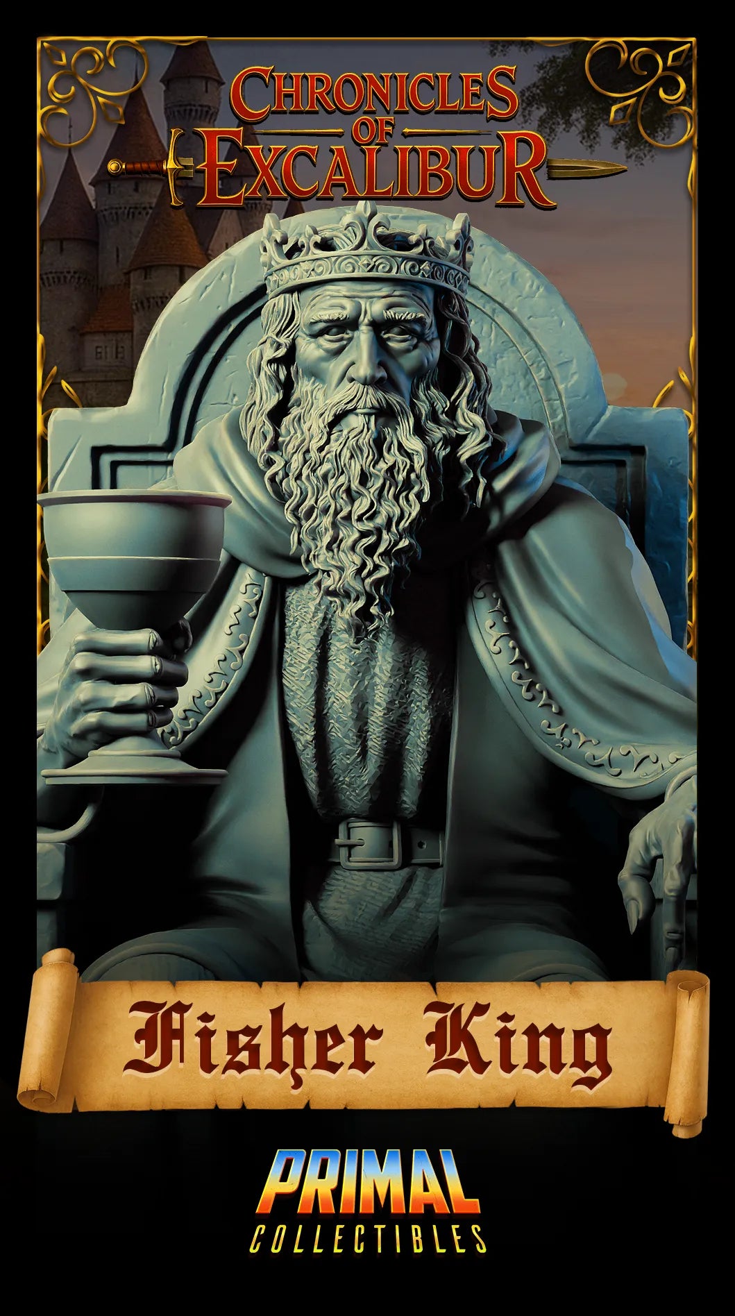 King Fisher King | Chronicles of Excalibur | Tabletop D&D Miniature | Primal Collectibles