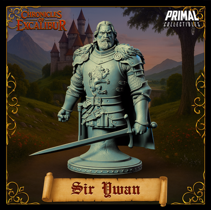 Knight Sir Ywan | Chronicles of Excalibur | Tabletop D&D Miniature | Primal Collectibles