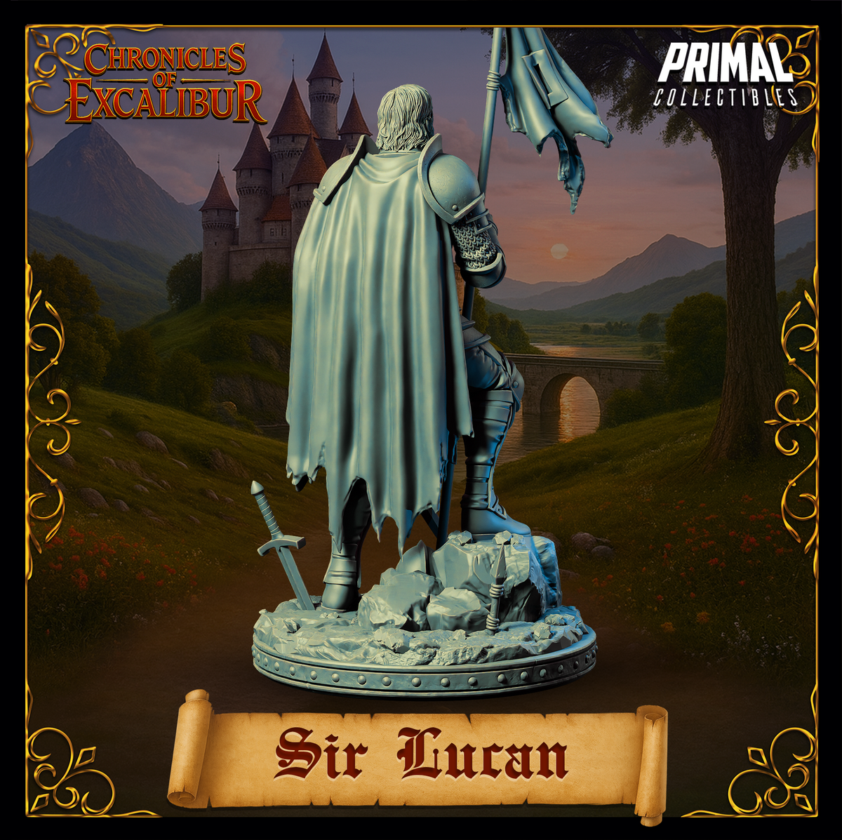 Knight Sir Lucan | Chronicles of Excalibur | Tabletop D&D Miniature | Primal Collectibles