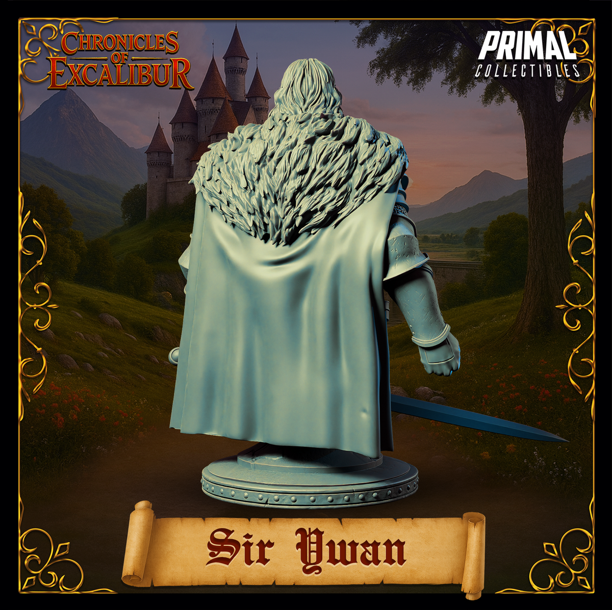 Knight Sir Ywan | Chronicles of Excalibur | Tabletop D&D Miniature | Primal Collectibles