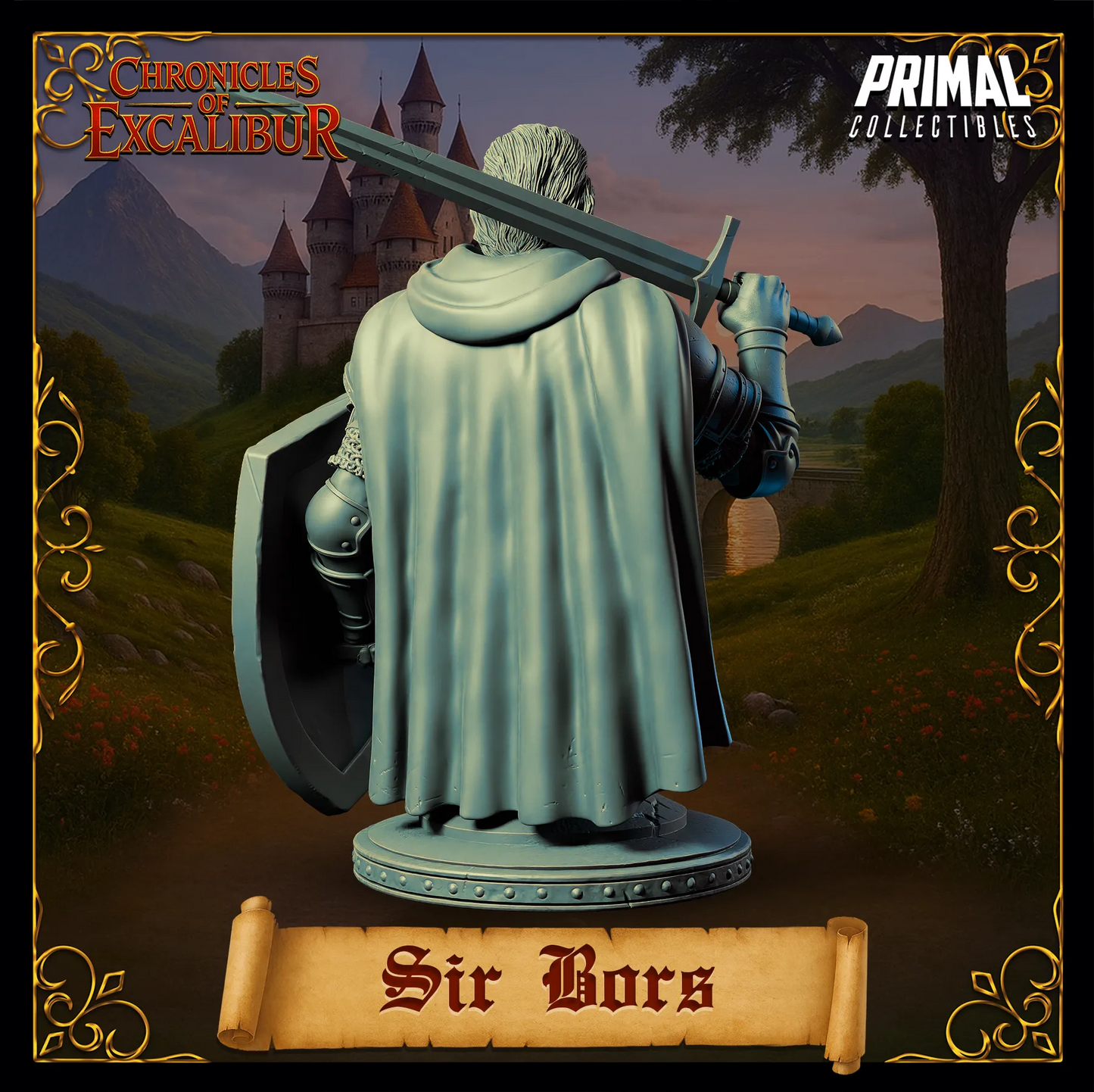 Knight Sir Bors | Chronicles of Excalibur | Tabletop D&D Miniature | Primal Collectibles