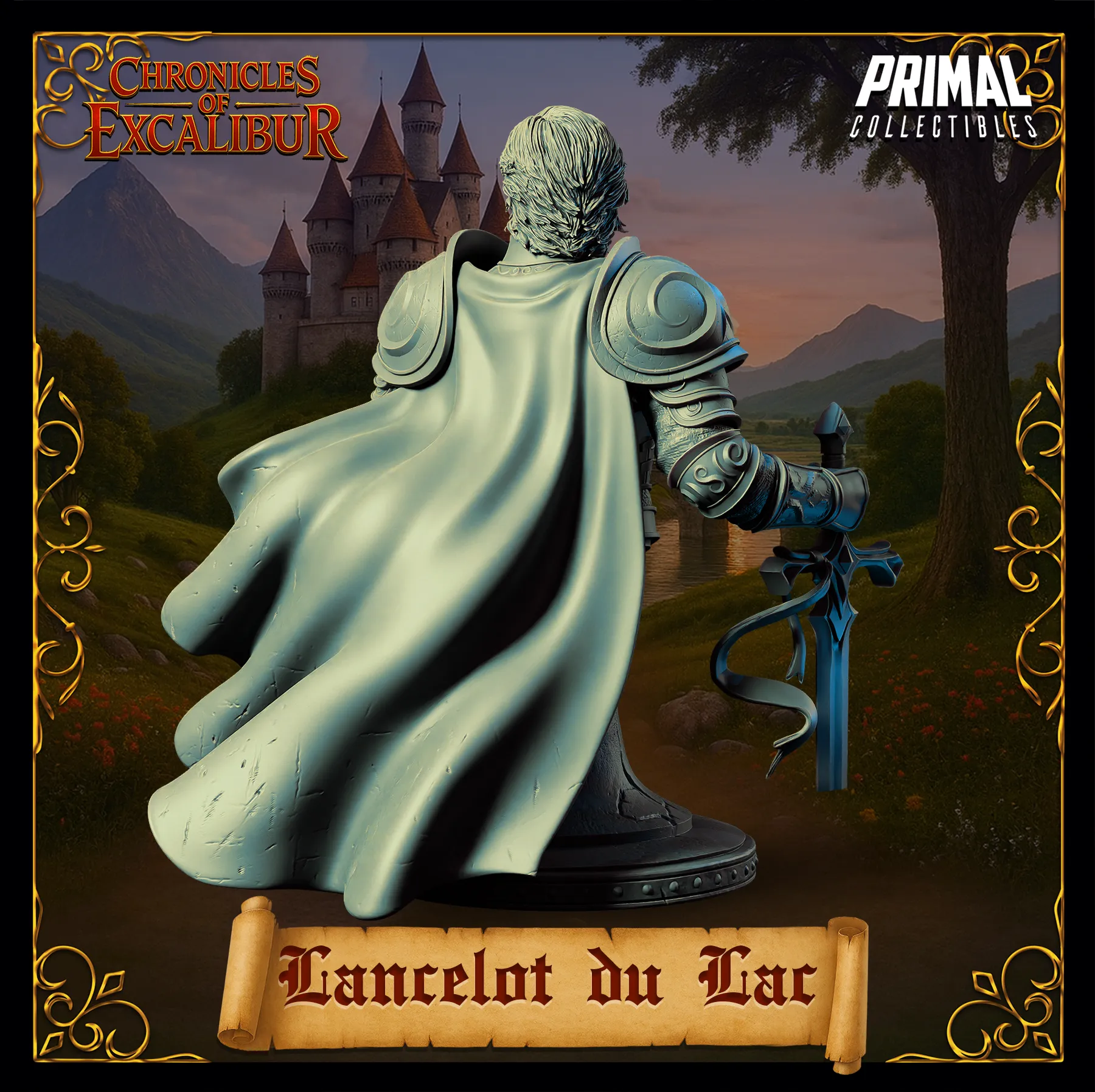 Knight Lancelot | Chronicles of Excalibur | Tabletop D&D Miniature | Primal Collectibles