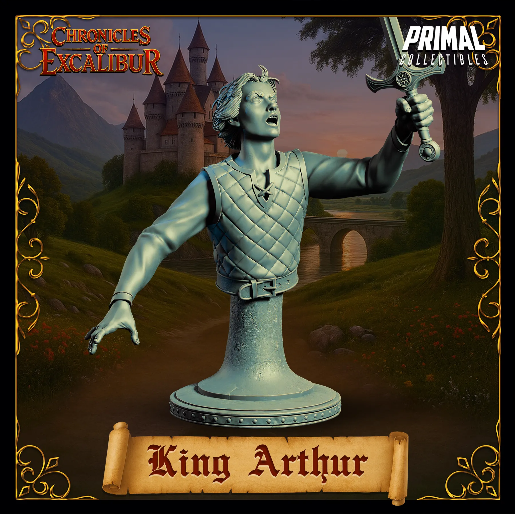 Young King Arthur | Chronicles of Excalibur | Tabletop D&D Miniature | Primal Collectibles