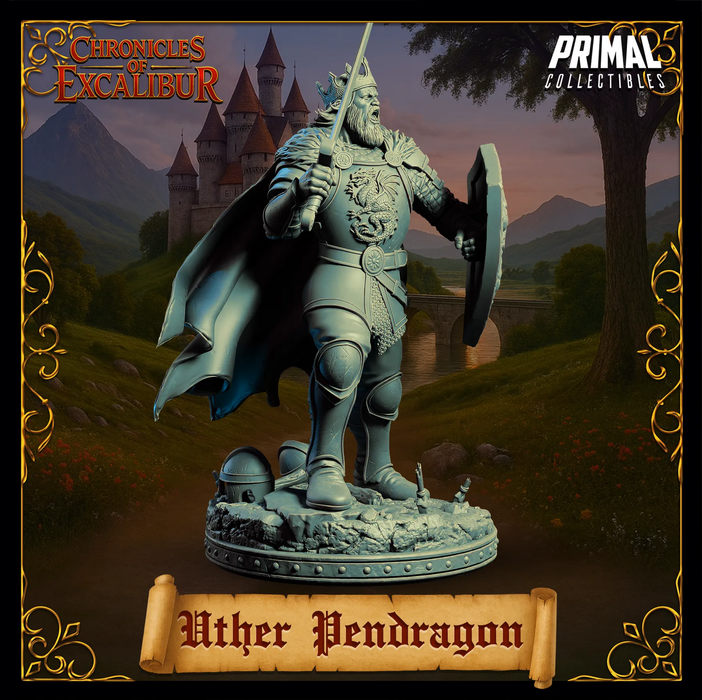 King Uther Pendragon | Chronicles of Excalibur | Tabletop D&D Miniature | Primal Collectibles