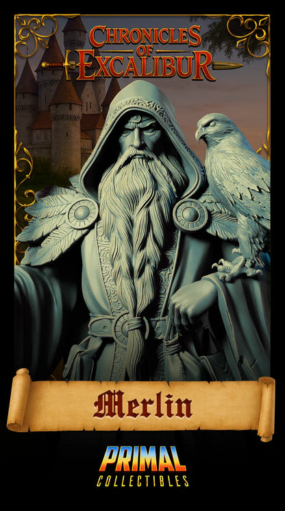 Wizard Merlin | Chronicles of Excalibur | Tabletop D&D Miniature | Primal Collectibles