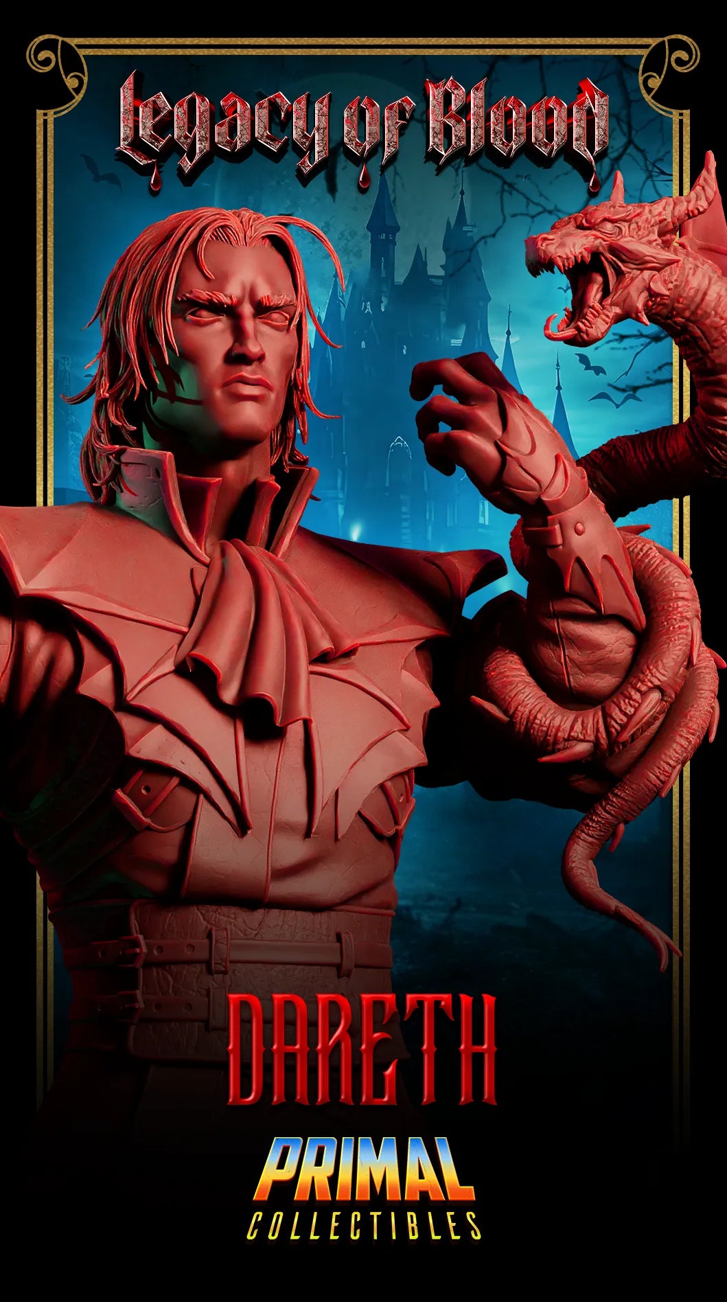 Human Dareth | Legacy of Blood | Tabletop D&D Miniature | Primal Collectibles