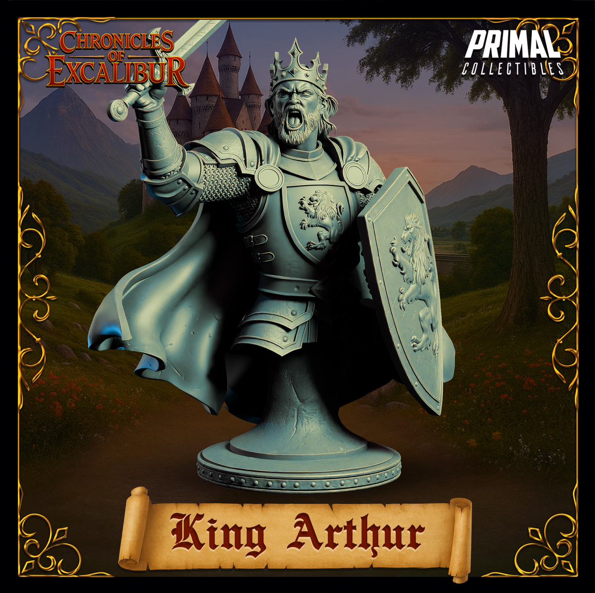 Joven Rey Arturo | Crónicas de Excalibur | Miniatura de D&D de mesa | Primal Collectibles
