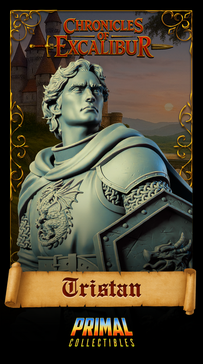 Knight Tristan | Chronicles of Excalibur | Tabletop D&D Miniature | Primal Collectibles