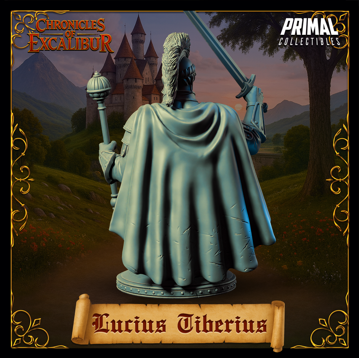 King Lucius Tiberius | Chronicles of Excalibur | Tabletop D&D Miniature | Primal Collectibles