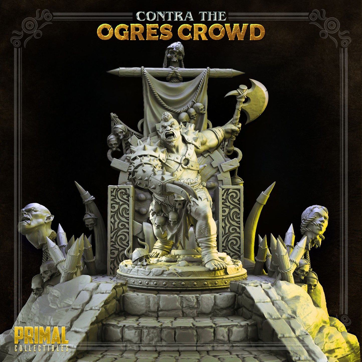 Ogre Throne | DnD Scatter Miniature | PRIMAL Collectibles - Tattles Told 3D