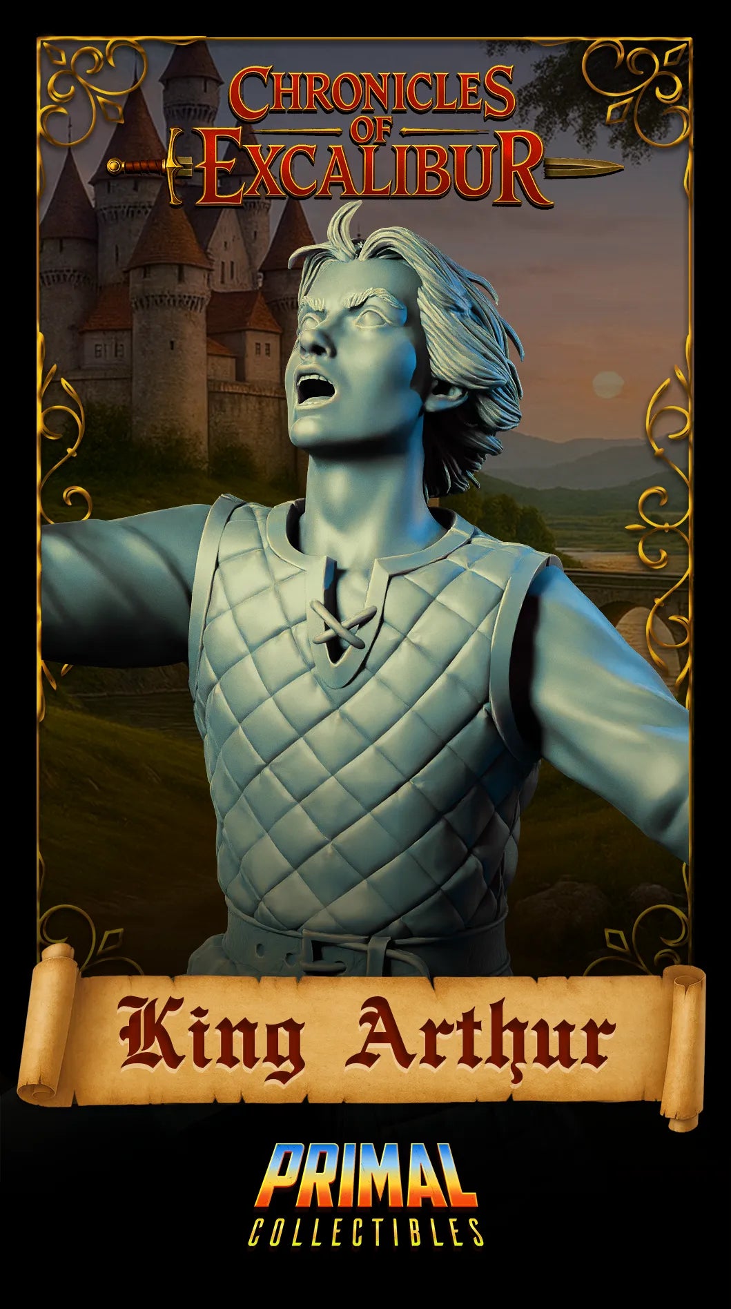 Young King Arthur | Chronicles of Excalibur | Tabletop D&D Miniature | Primal Collectibles