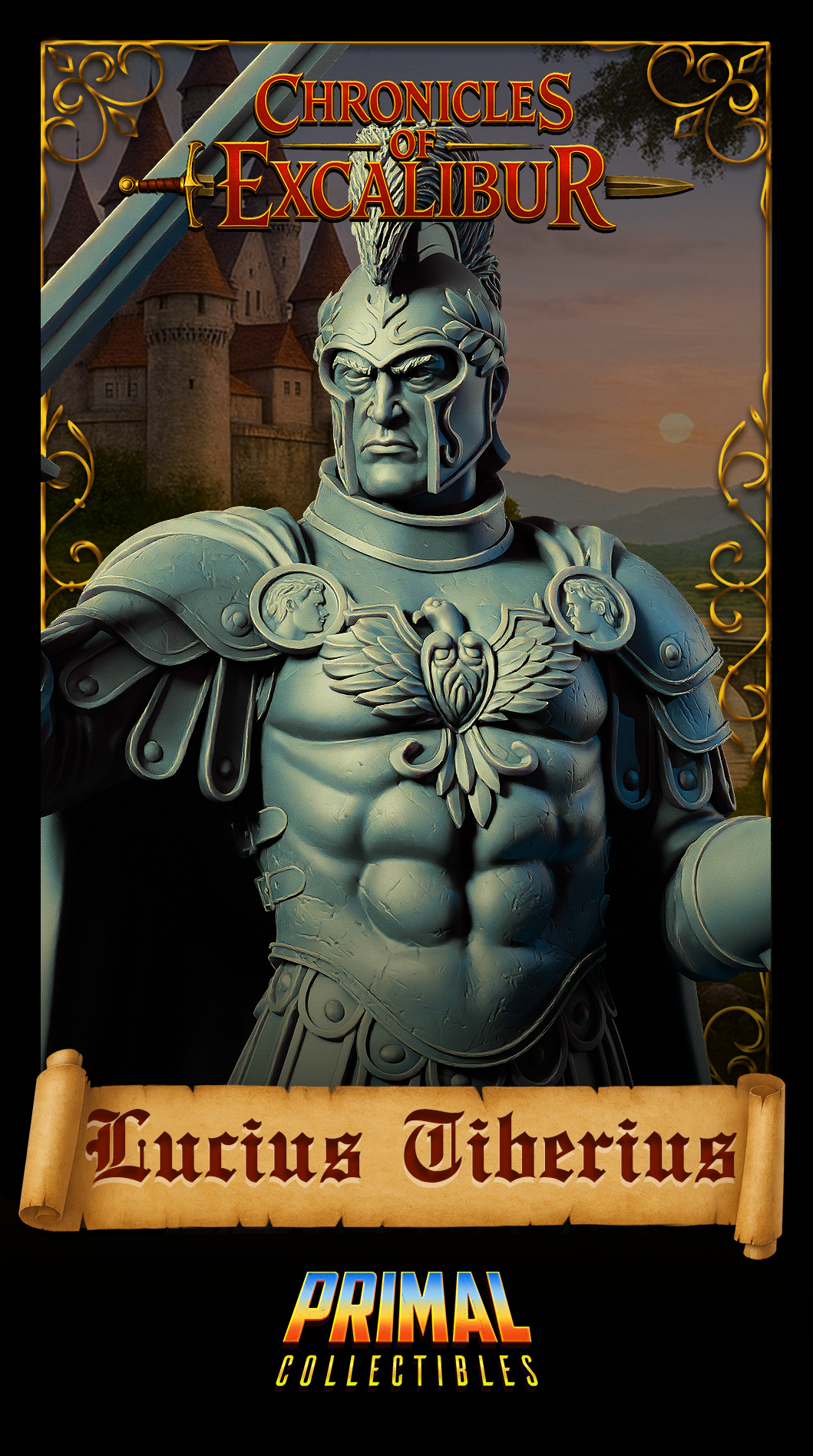 King Lucius Tiberius | Chronicles of Excalibur | Tabletop D&D Miniature | Primal Collectibles