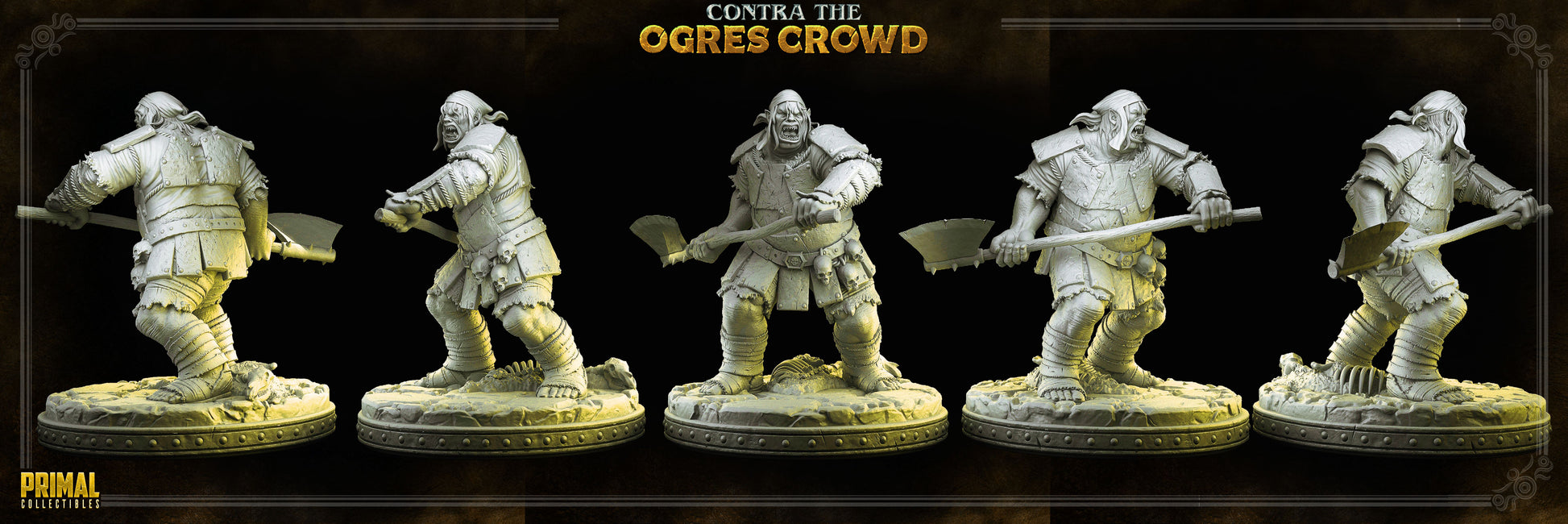 Ulbrok Ogre Champion | DnD Character Miniature | PRIMAL Collectibles - Tattles Told 3D