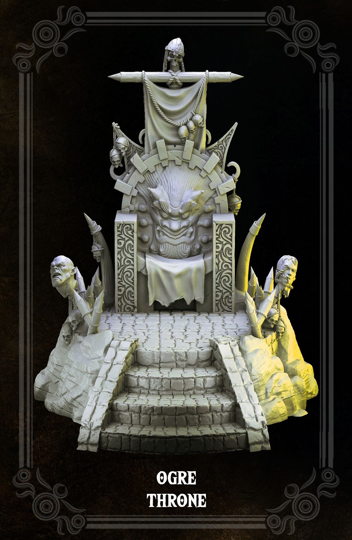 Ogre Throne | DnD Scatter Miniature | PRIMAL Collectibles - Tattles Told 3D