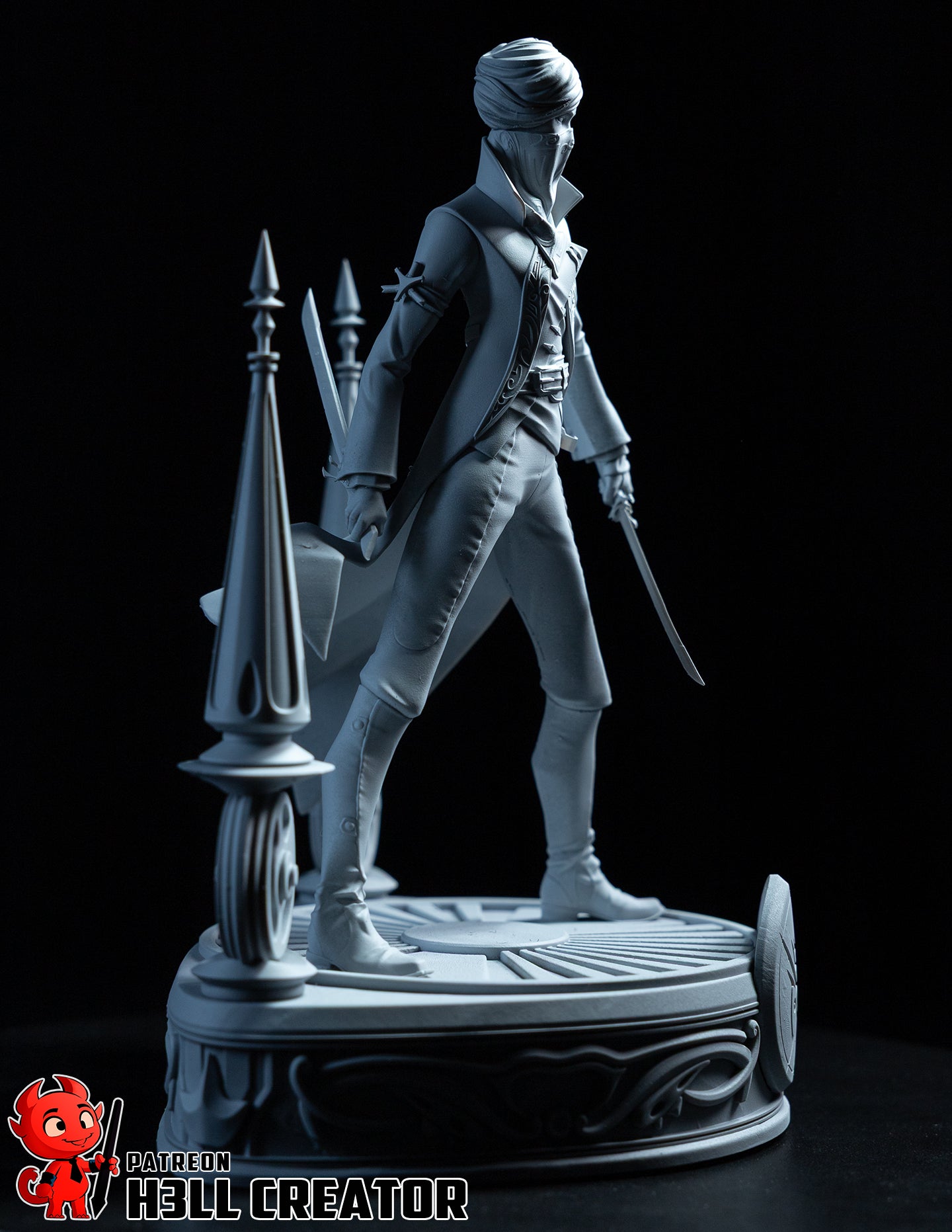 1:12 Masked Empress | Resin Garage Kit Figure Game Fan Art | h3LL creator