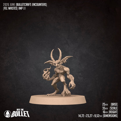 Fel Wastes Imps and Dread Stalker | D&D TTRPG Miniature | Bite the Bullet