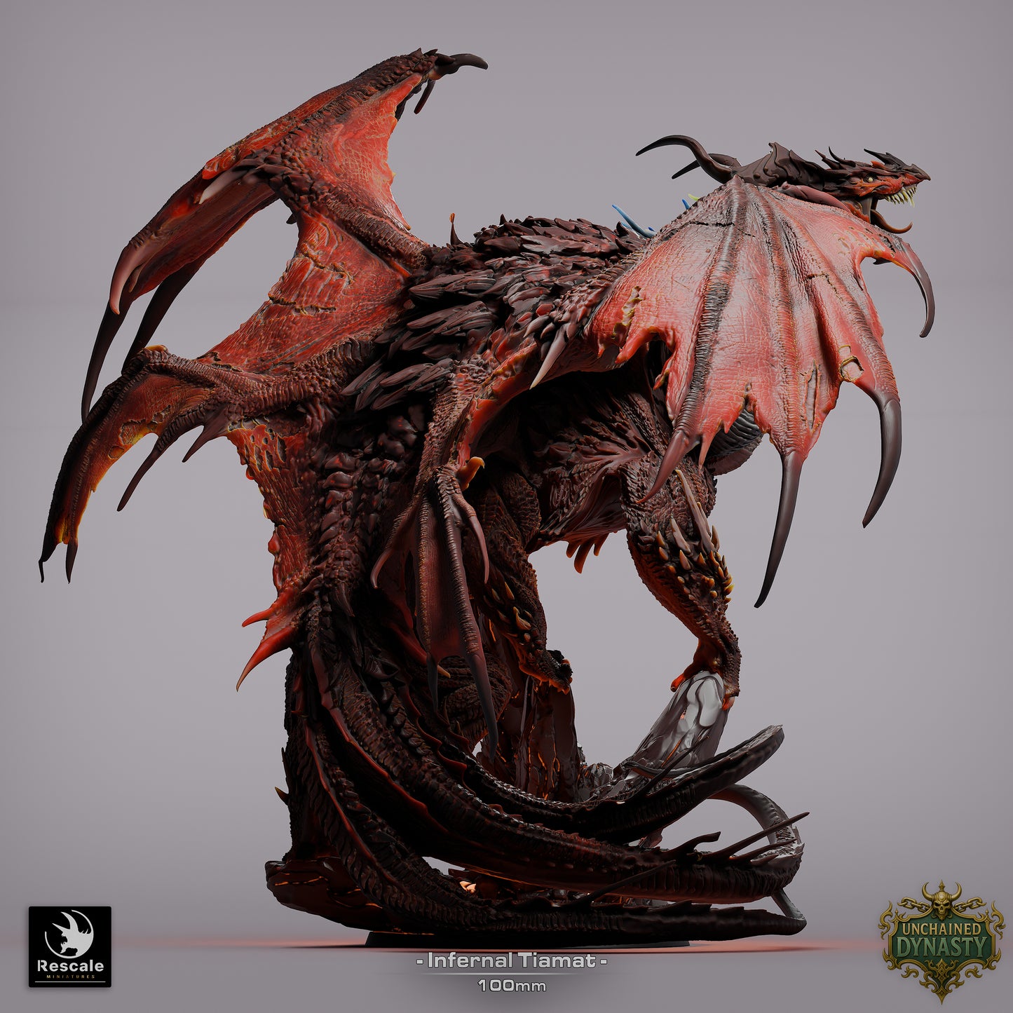 Infernal Tiamat | D&D TTRPG Mini | Rescale Miniatures