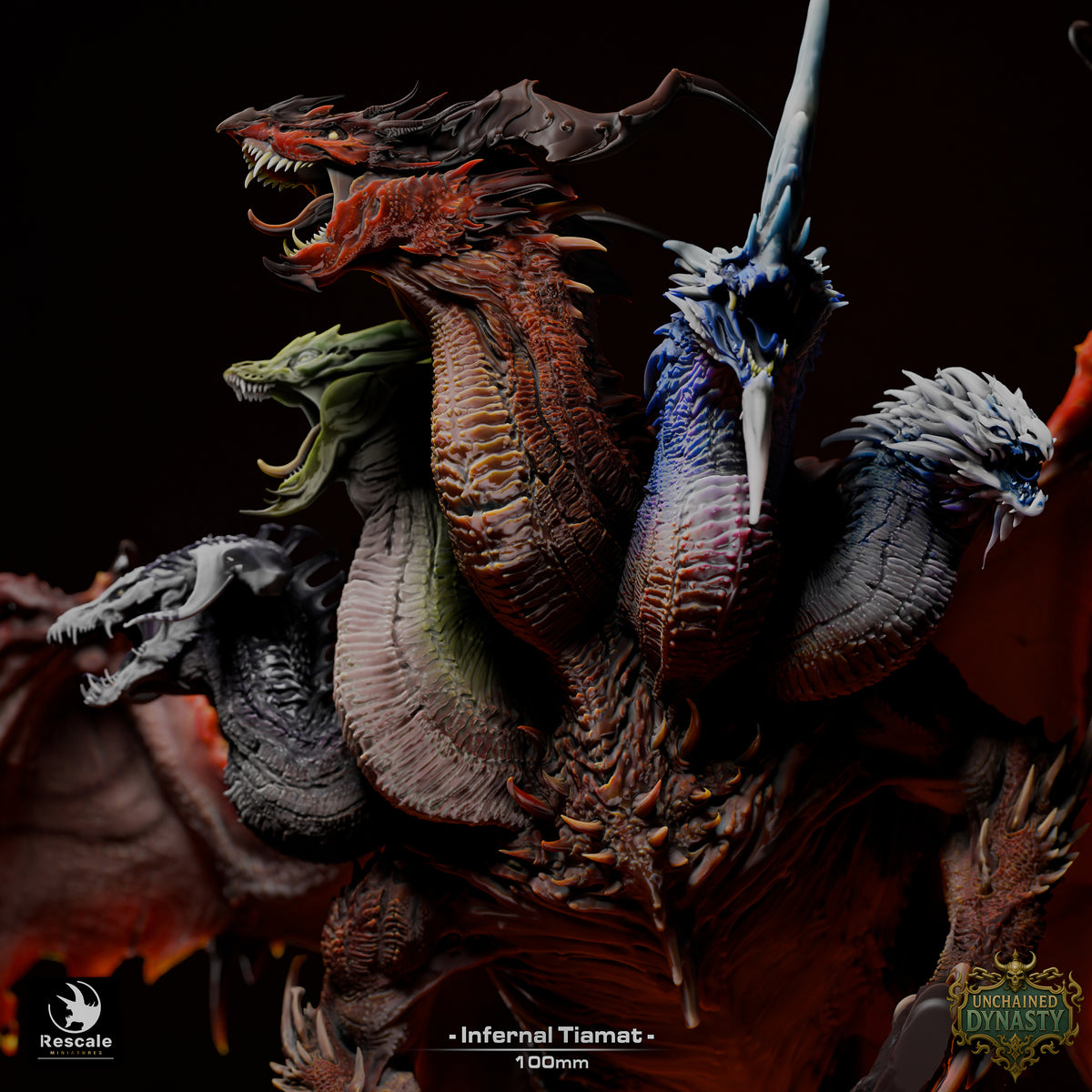 Infernal Tiamat | D&D TTRPG Mini | Rescale Miniatures