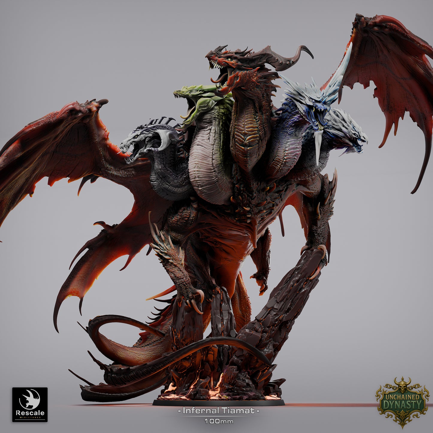 Infernal Tiamat | D&D TTRPG Mini | Rescale Miniatures